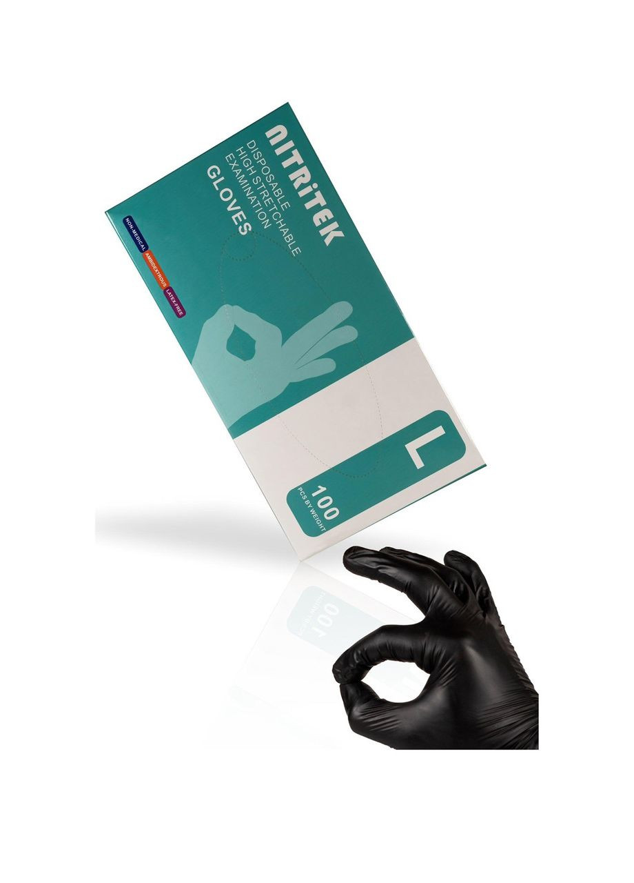 Перчатки нитриловые HECТЕРИЛЬНЫЕ неопудренные для салонов и хозяйственных нужд размер М No Brand (366241456)