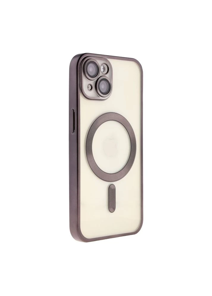 Чехол TPU Metallic Chrome Full Camera with Magsafe для iPhone 14 Цвет Chrome Dark Blue No Brand Apple iphone 14, Apple iphone 14 (336152448)