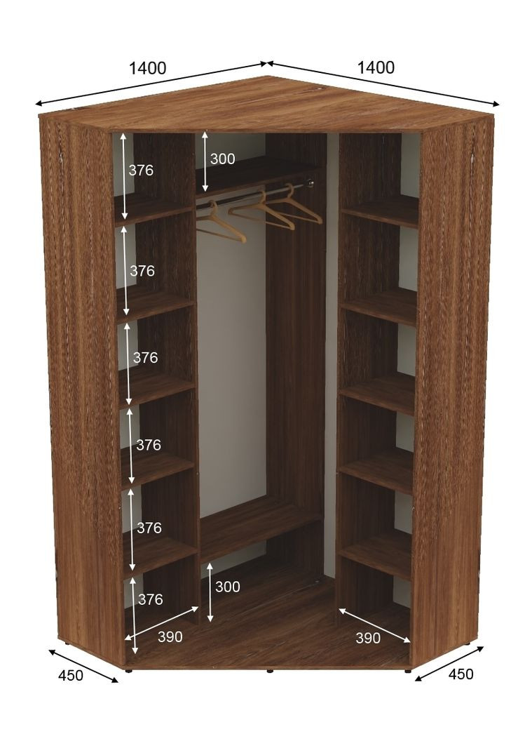 Шафа-купе дводверна кутова 140*140*250 Дуб вінтаж Дзеркало з піскострумним малюнком Угол-4 Алекса (360433068)