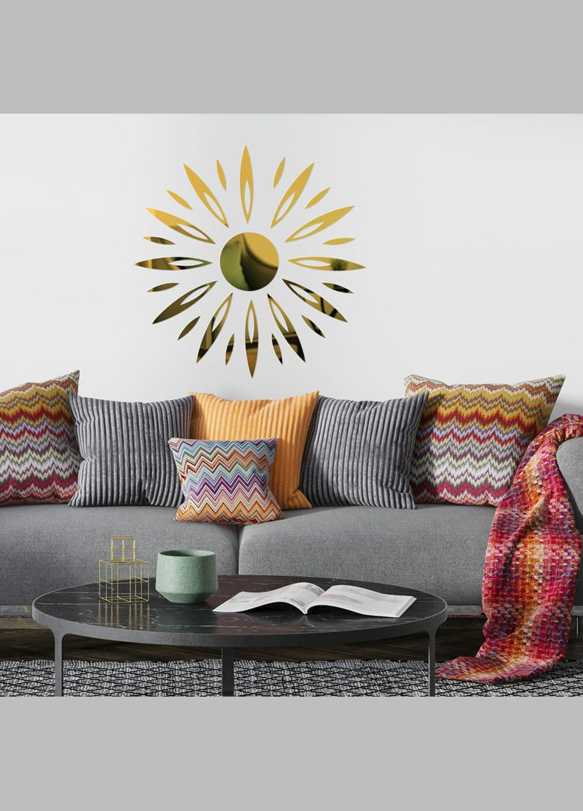 Зеркальный декор акриловый самоклеющийся золото, 25шт(D) SW-00002522 Sticker Wall (341283945)