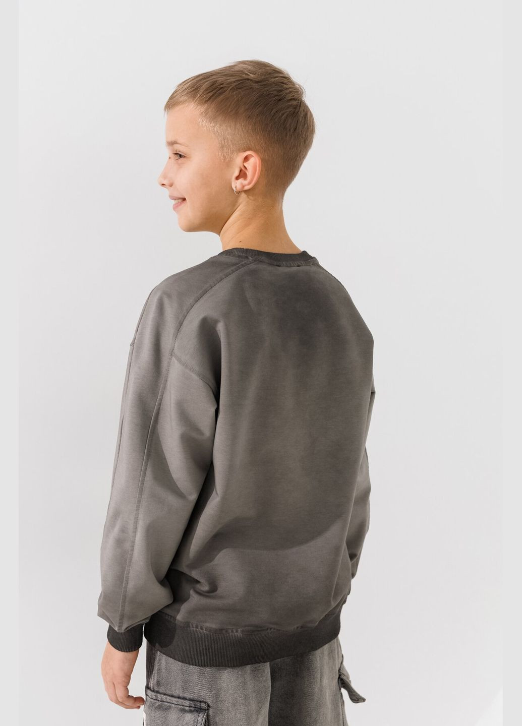 Leyz свитшот с принтом для мальчика 10066 146 см shop (2000990915771) синий повседневный