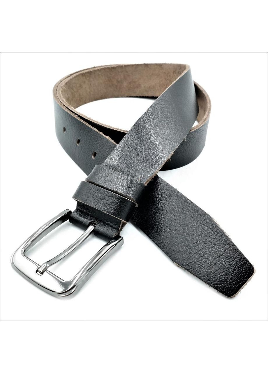 Мужской черный ремень 4 см классическая пряжка ProDobro (364672208)