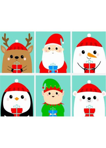 Картина за номерами "Новорічна компанія" ★★ Strateg (361422875)