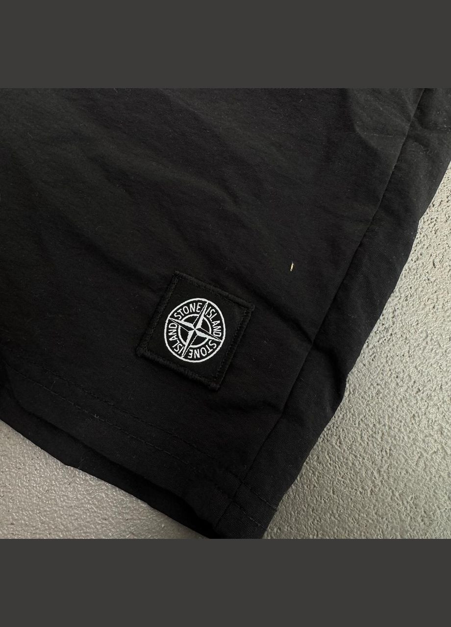 Черный костюм stone island, футболка и шорты, турция No Brand
