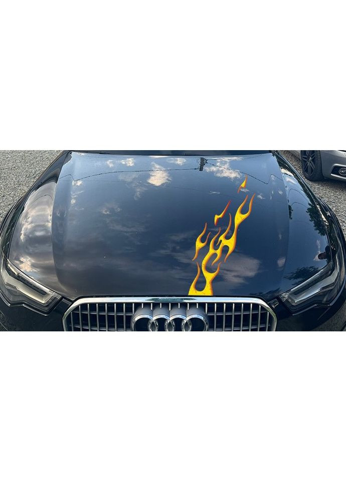 Наклейка на капот 3D TUNING STUDIO Пламя огонь 680х201х0.15мм No Brand (362500141)
