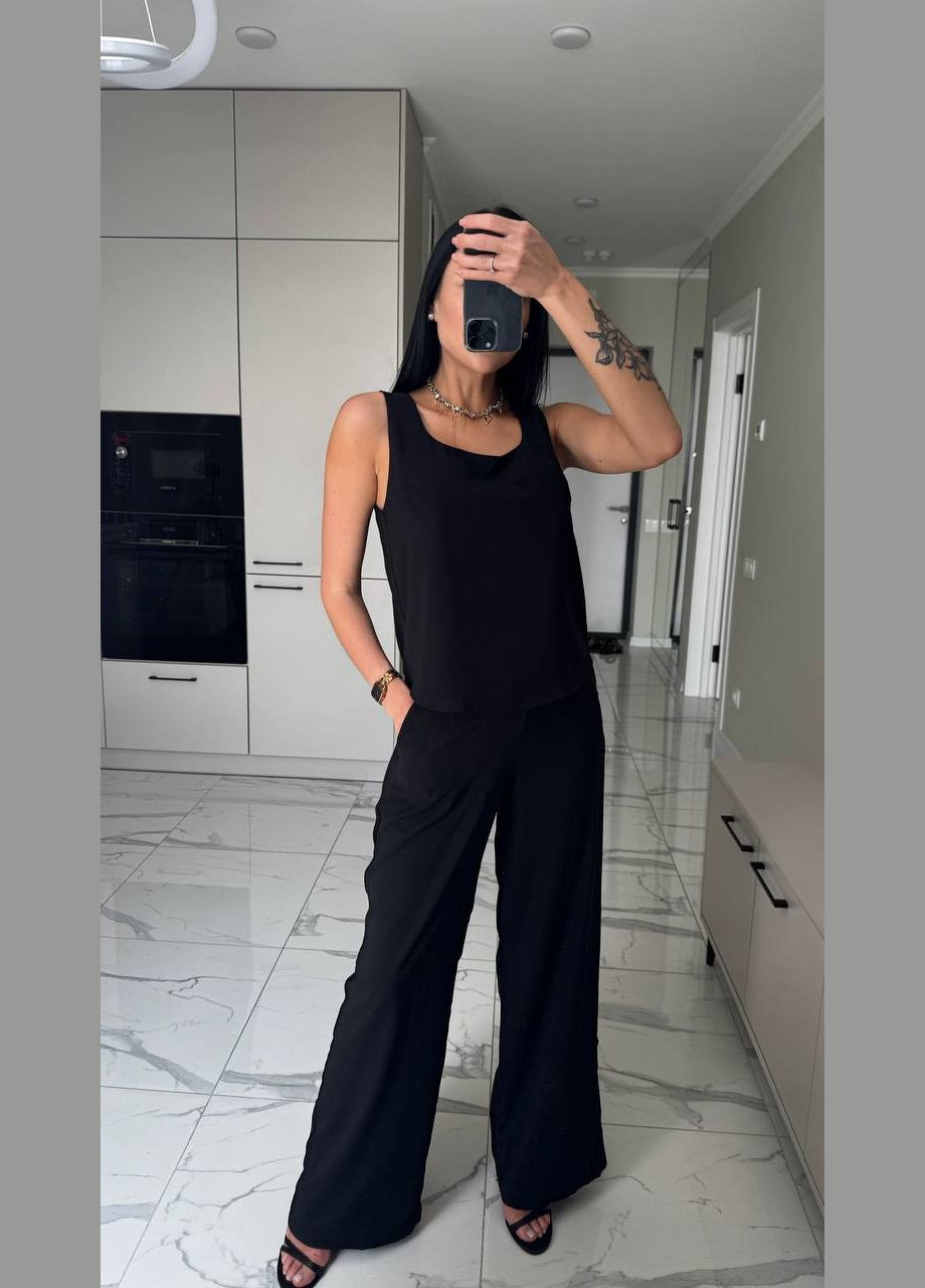 Жіноча майка вільного крою з костюмної тканини MonCher — 345563953