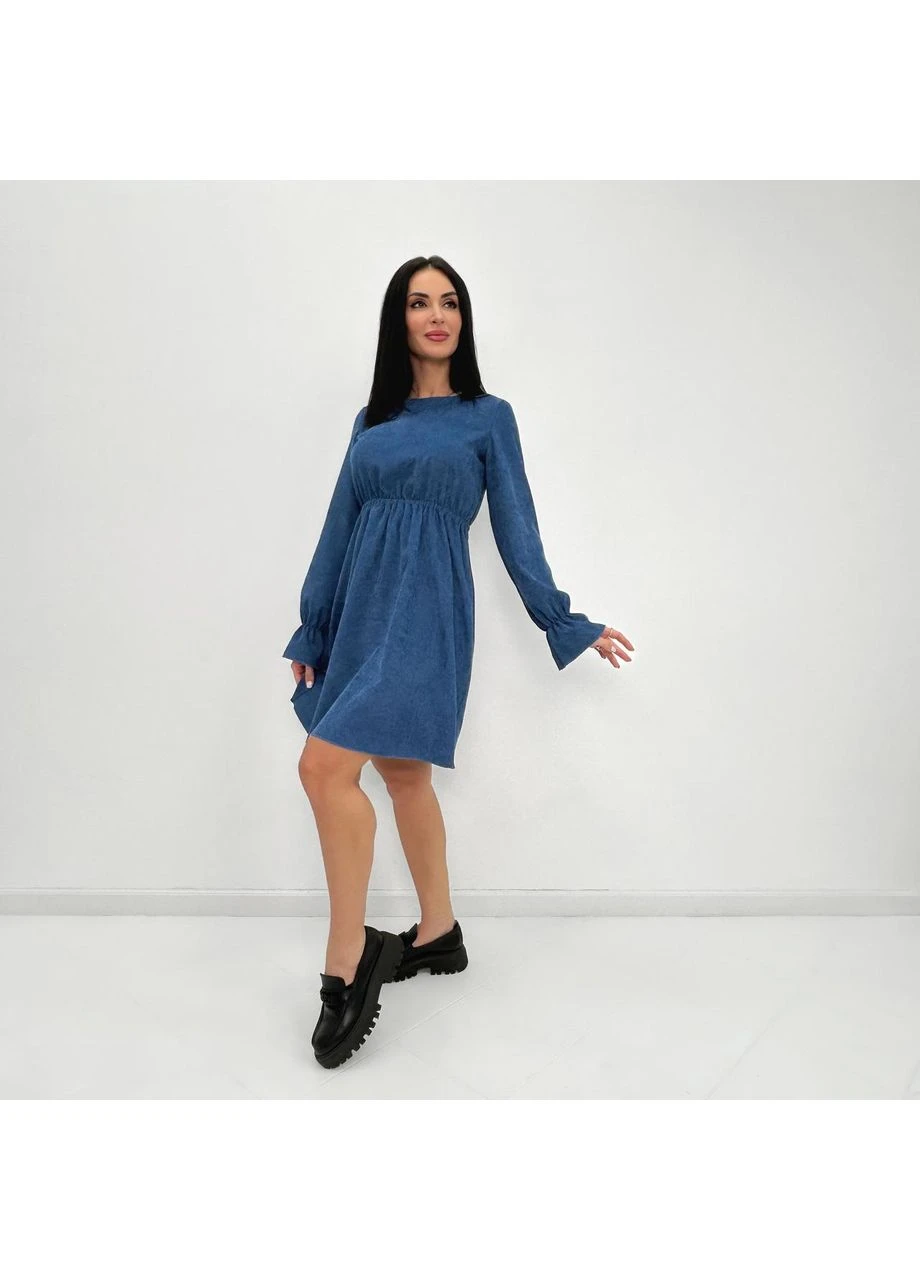 Синее кэжуал платье Fashion Girl