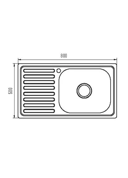 Мойка кухонная Z8050R-06-160P (polish) (ZS0598) Zerix (388589585)