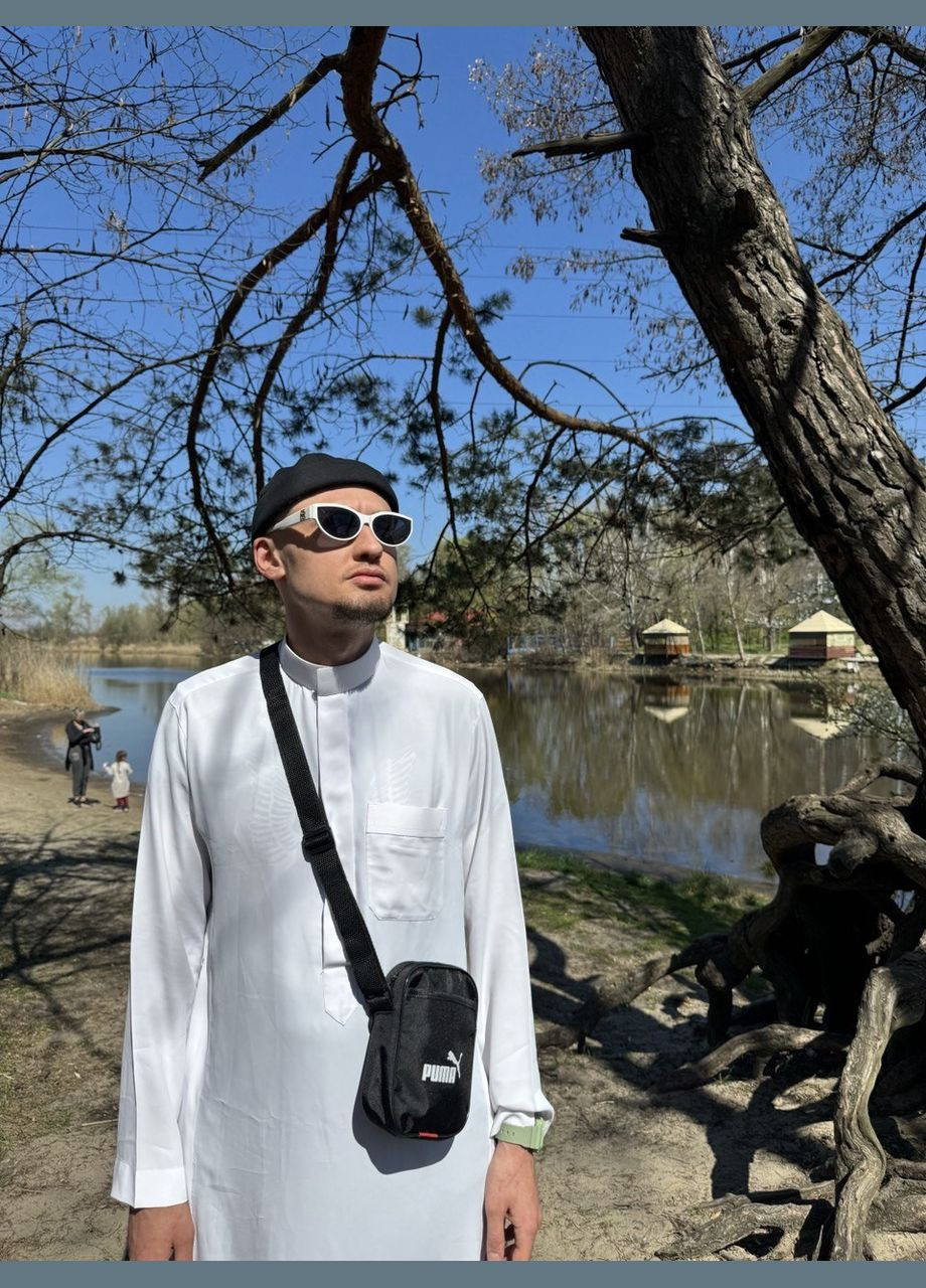 Чоловіча сумка крос-боді 14х18.5 см Чорний (Е54-49-5) No Brand (306633704)