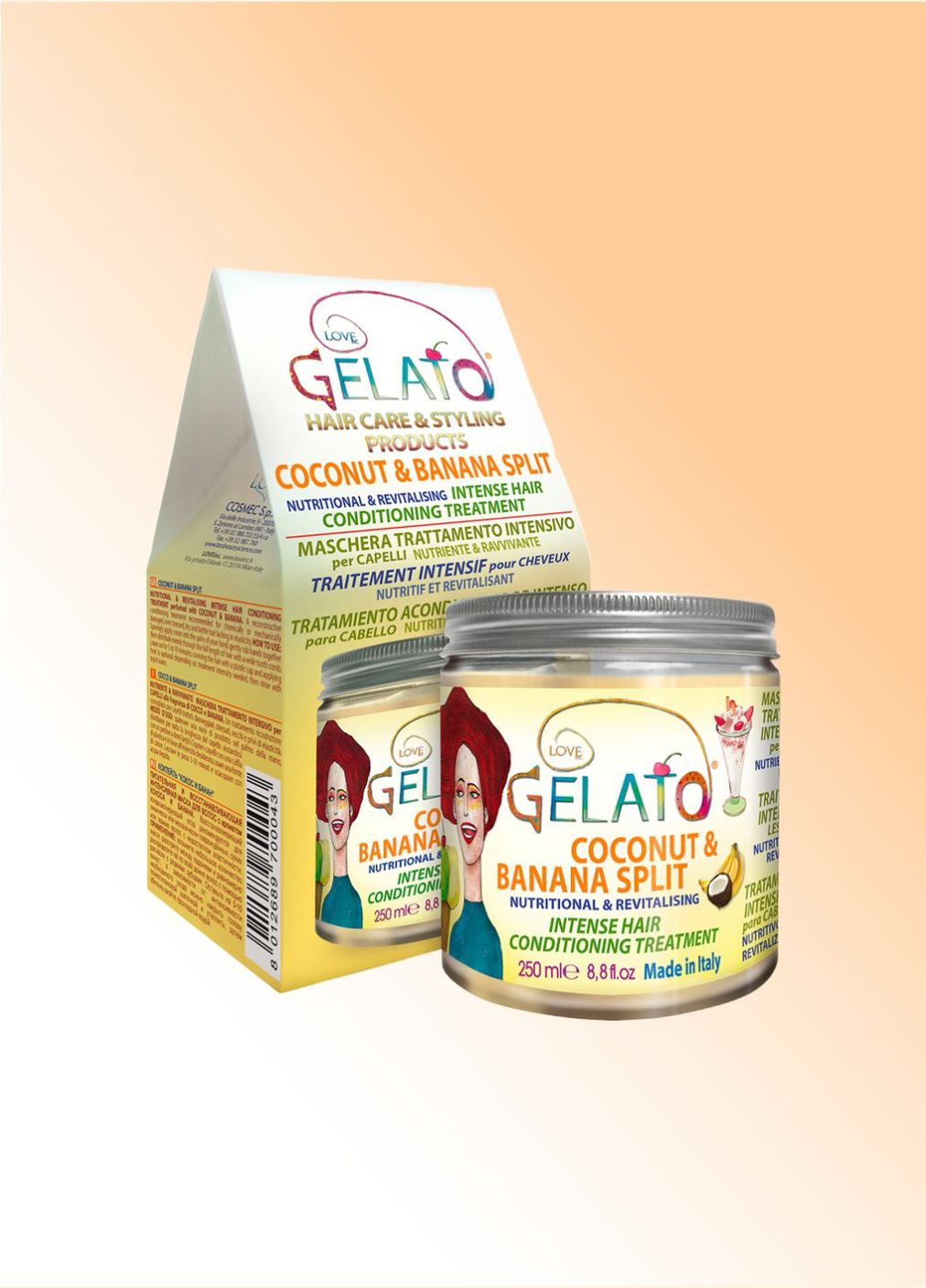 Питательная маска Бананово-Кокосовый коктейль Gelato (Италия) 250 мл BES (313239235)