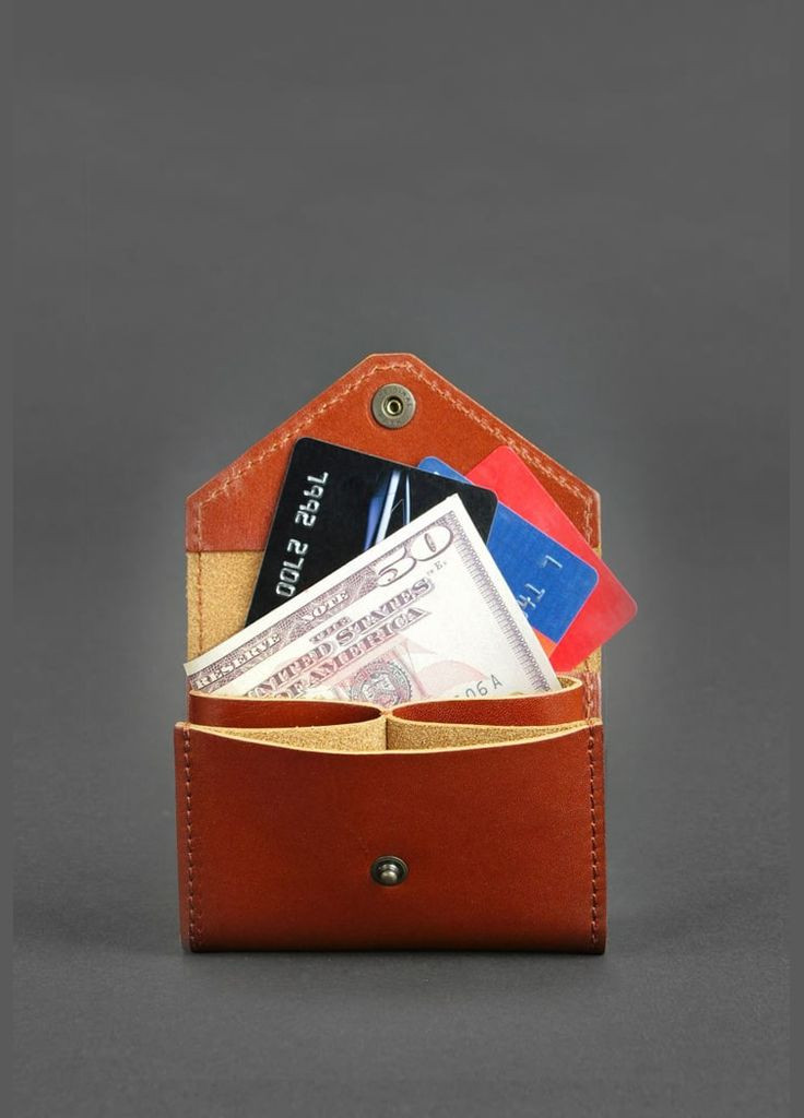 Шкіряний кард-кейс 3.0 світло-коричневий з мандалою (A-026321) BlankNote (328444881)