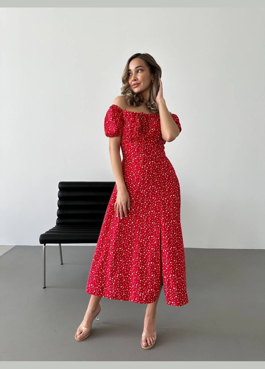 Красное праздничный, спортивное, деловое, повседневный, вечернее нежное платье софт SAVOY BRAND