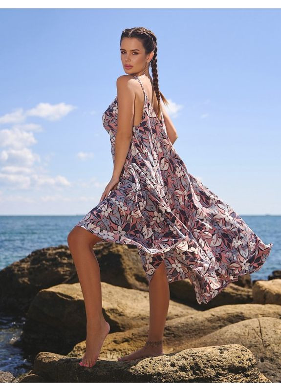 Комбинированное платье 14793 мультиколор ISSA PLUS однотонное