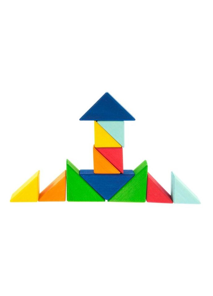 Конструктор дерев'яний Різнокольоровий трикутник (NIC523345) NIC (281426024)