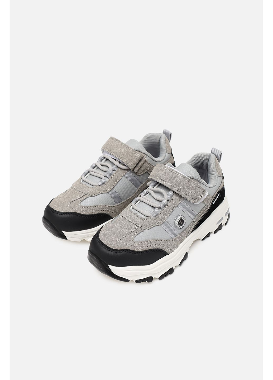 Серые демисезонные кроссовки для девочки цвет серый цб-00283418 Kimboo