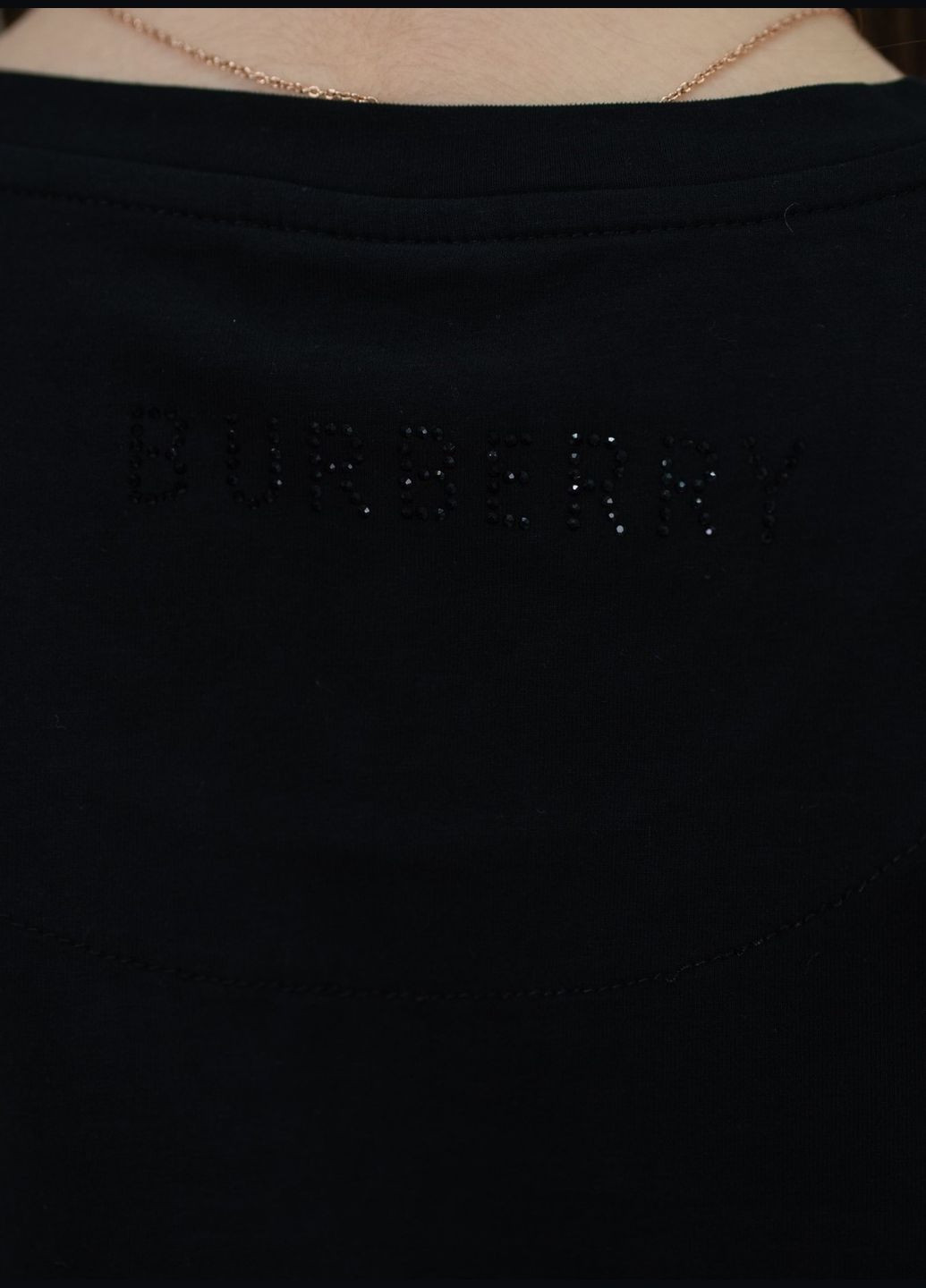 Черная летняя футболка женская Burberry