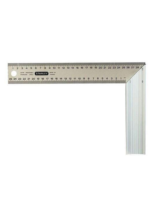 Кутник столярний: M= 300х200 мм. з нержавіючої сталі і алюмінію Stanley (365061301)