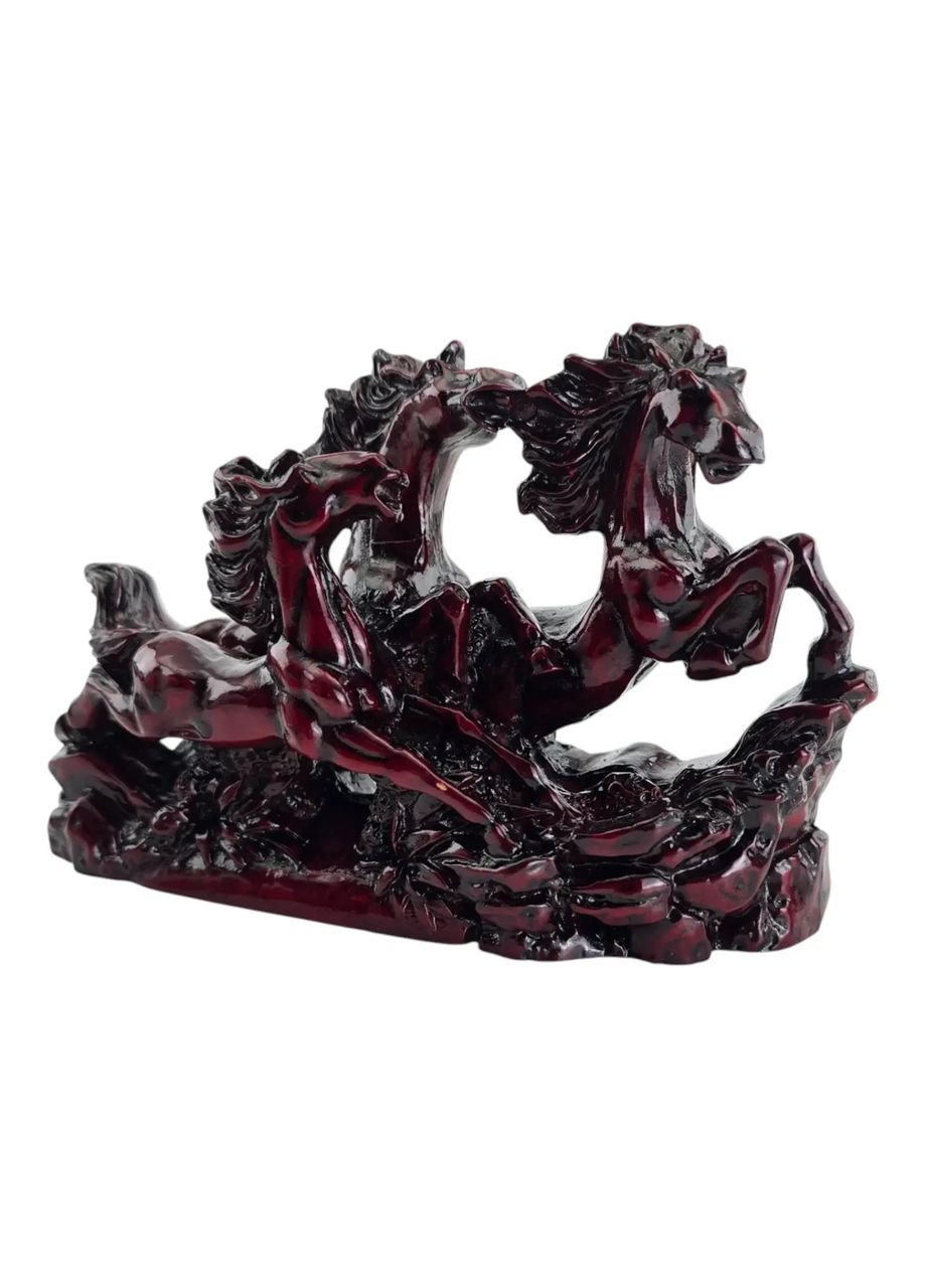 Лошади 3шт каменная крошка коричневая (9,4×15×5 см) No Brand (369503109)