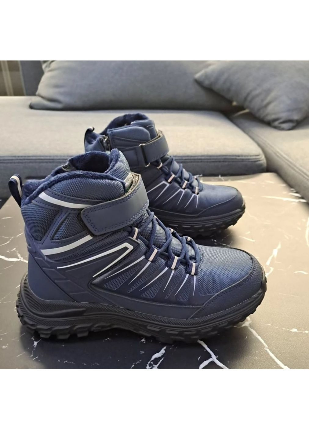 Синие зимние стильные зимние ботинки для старших парней Tom.M