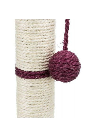 Дряпка з іграшкою на мотузці для котів стовпчик, 31х50 см (сизаль) Trixie (324625366)