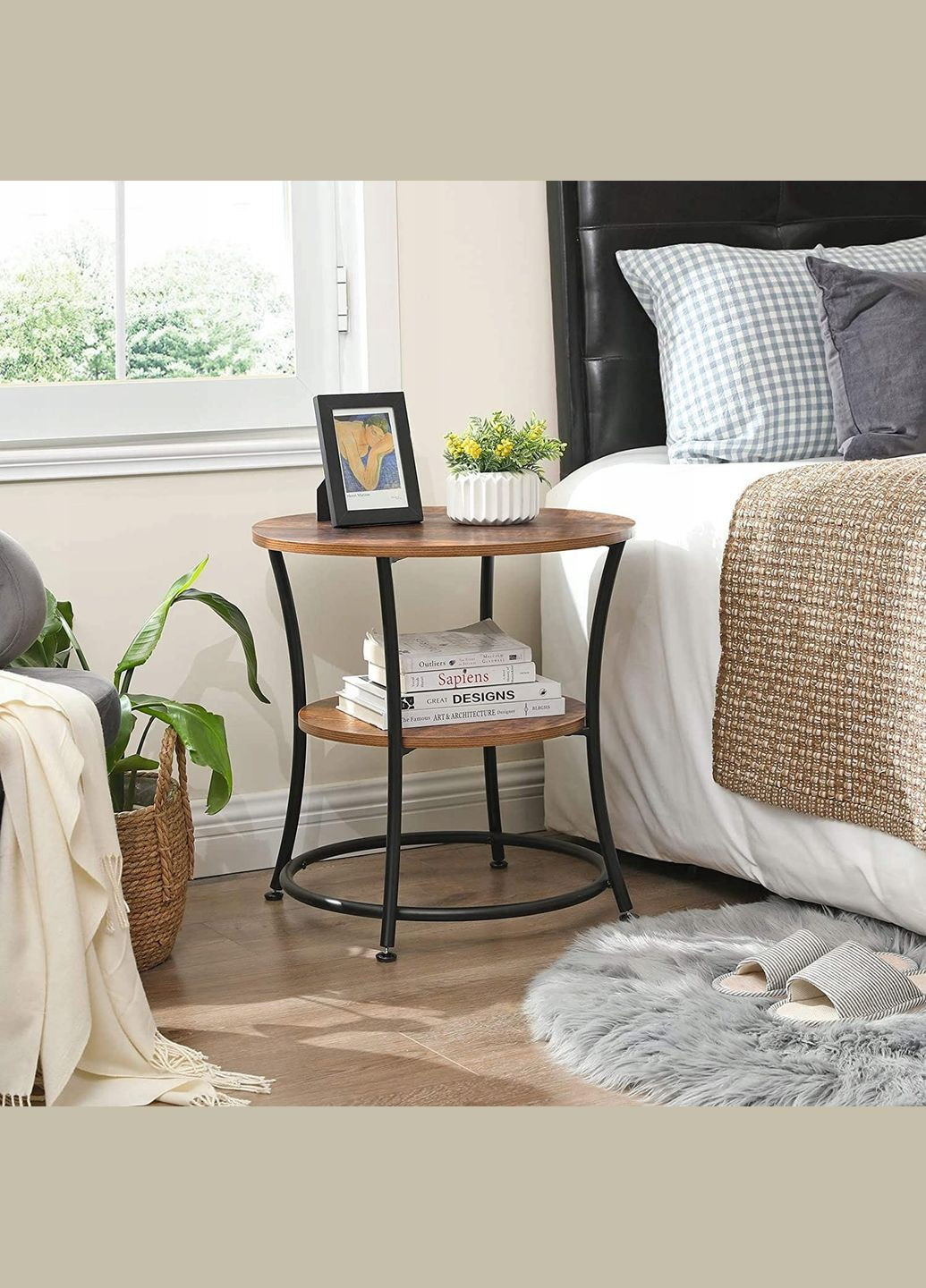 Журнальний столик Vasagle 55 x 55 x 55см в стилі Loft Leobert (301865798)