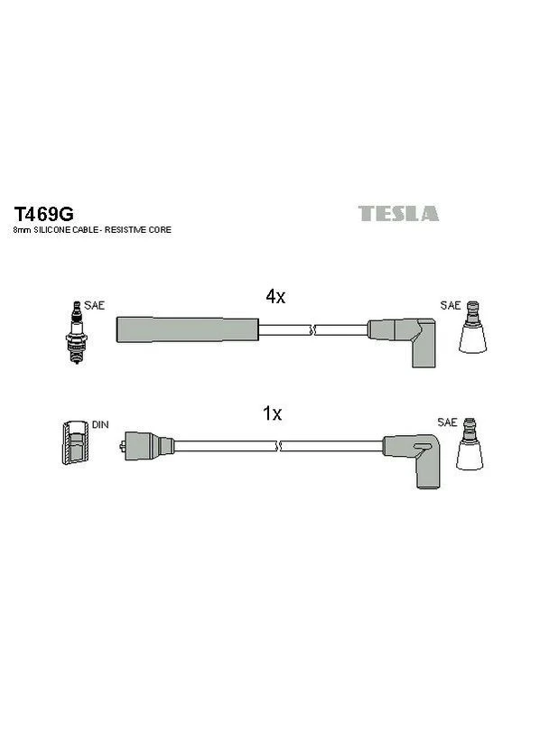 Комплект кабелей зажигания Tesla (377667439)