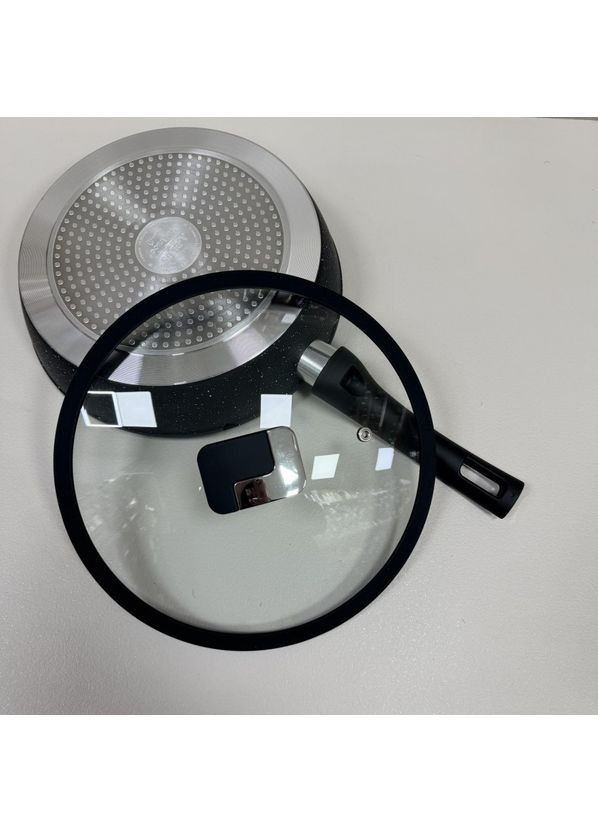 Сковорода глубокая d-26 см с мраморным антипригарным покрытием 3013 A-Plus (367621972)