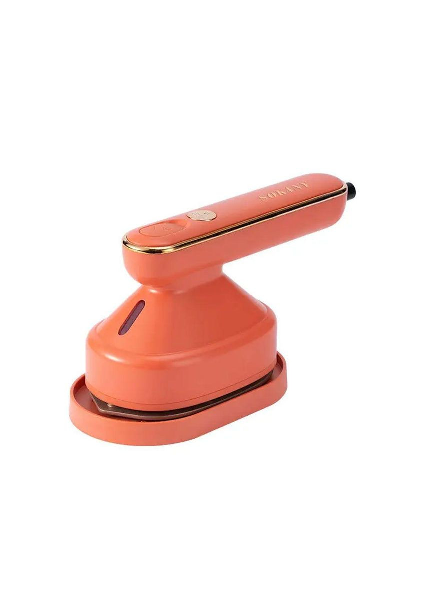 Дорожный утюг с парогенератором профессиональный 1200 Вт пароотпариватель для одежды и штор Оранжевый Sokany (365728975)