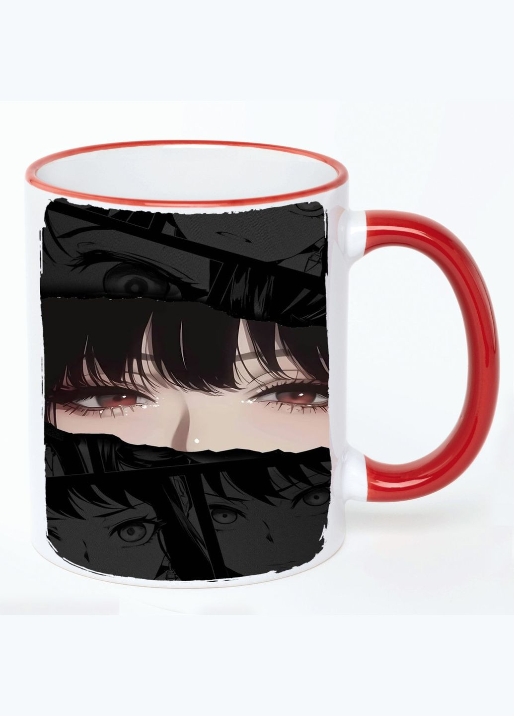 Чашка Арт #0397 (кухоль, кухоль) Біла з Червоною ручкою 330 мл No Brand (322715930)