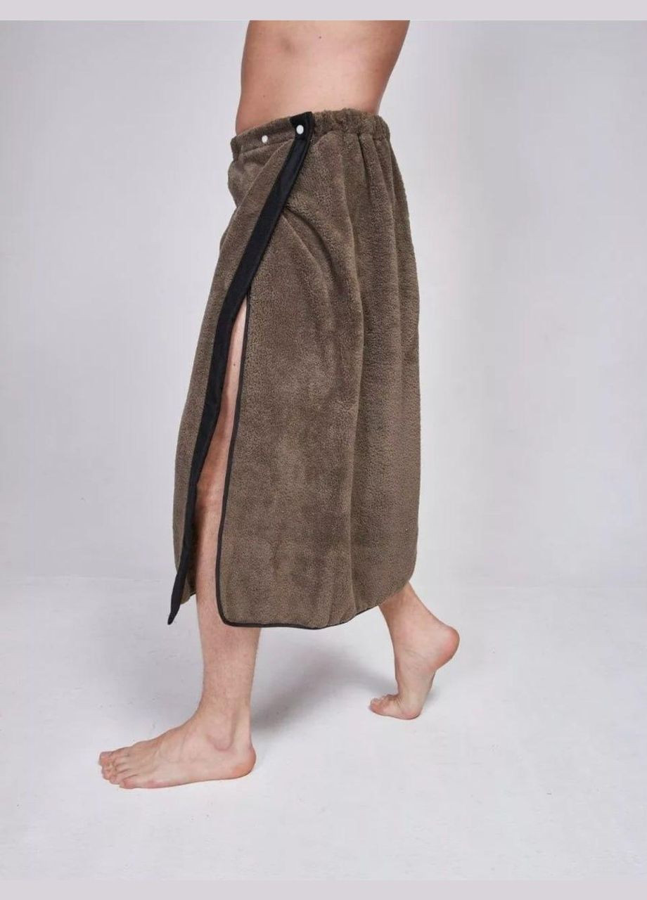 Набор для бани мужской 85х150 Кофейный П4К. No Brand кофейный