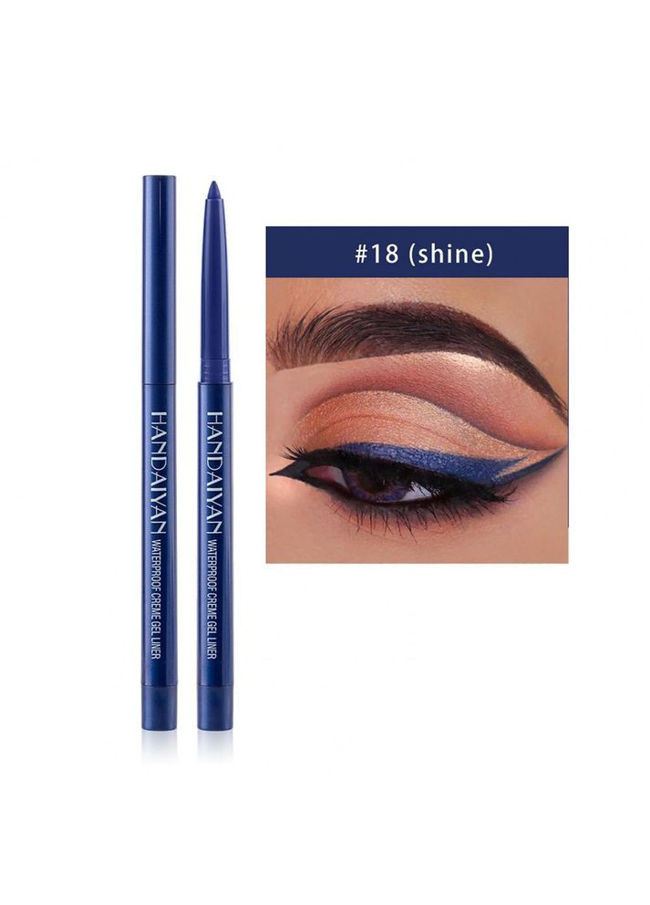 Кольорова водостійка кремова гелева підводка лайнер для очей Creme Gel Liner COLOUR OUTSIDE колір 01 Handaiyan (294633550)