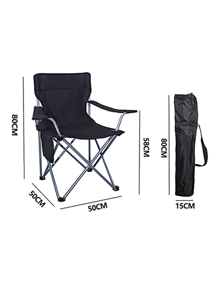 Раскладное кресло S5432 50*43*90 см Black Lesko (360457073)