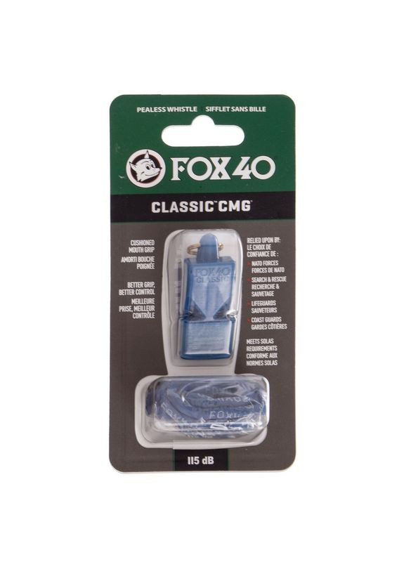 Свисток суддівський пластиковий Classic CMG FOX40Classic (на шнурі, синій) (FOX40Classic) Fox 40 (361439788)