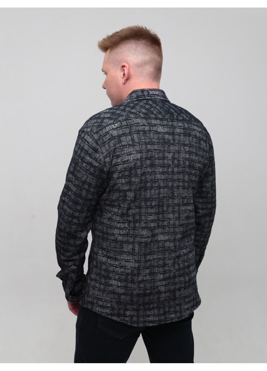 Темно-синяя повседневный рубашка в клетку Jean Piere