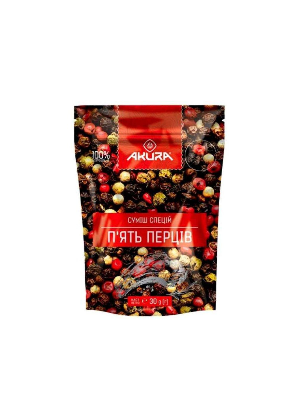 Суміш перців 30г (горошком), дой-пак Akura (354339659)