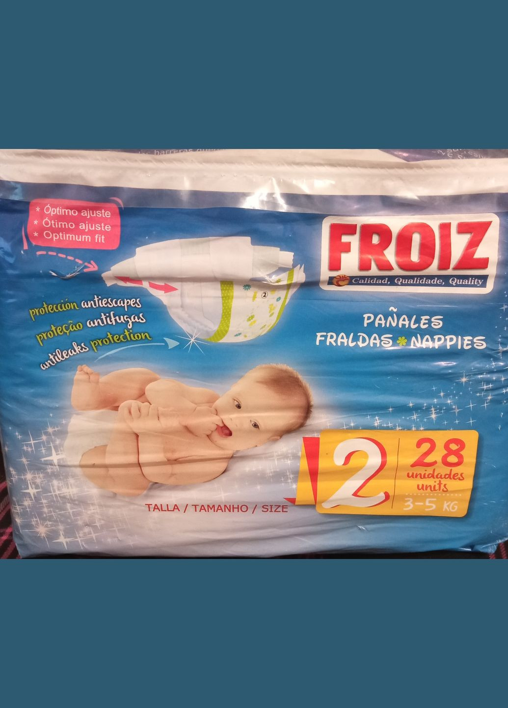 Дитячі підгузки Froiz 2 3-5 кг 28 шт No Brand (360920637)
