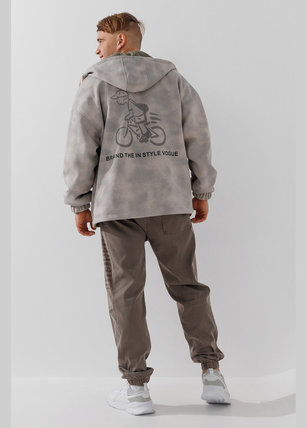 Серая демисезонная куртка мужская 41125 серый shop (2000990874795) No Brand