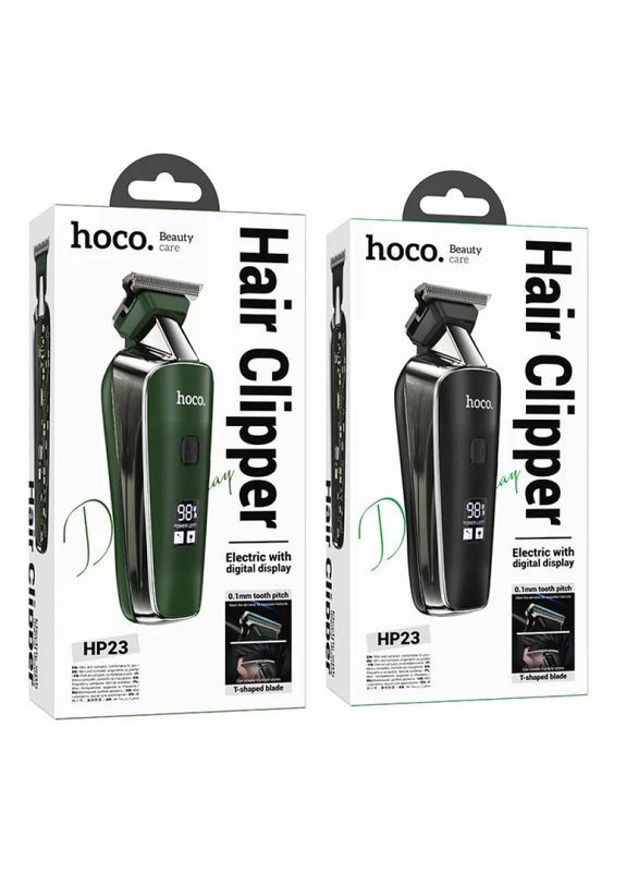 Машинка для стрижки HP23 — аккумуляторная, с LED-дисплеем, черная Hoco (340551208)