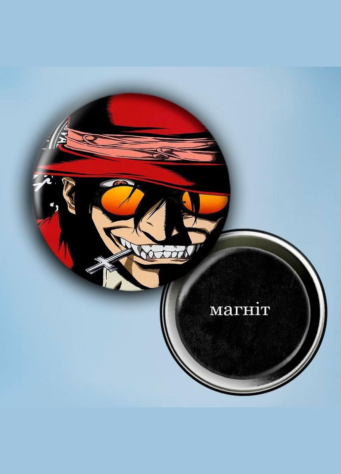 Фотомагнит (магнит на холодильник) Аниме Хеллсинг #0006 56 мм черный No Brand (309153706)