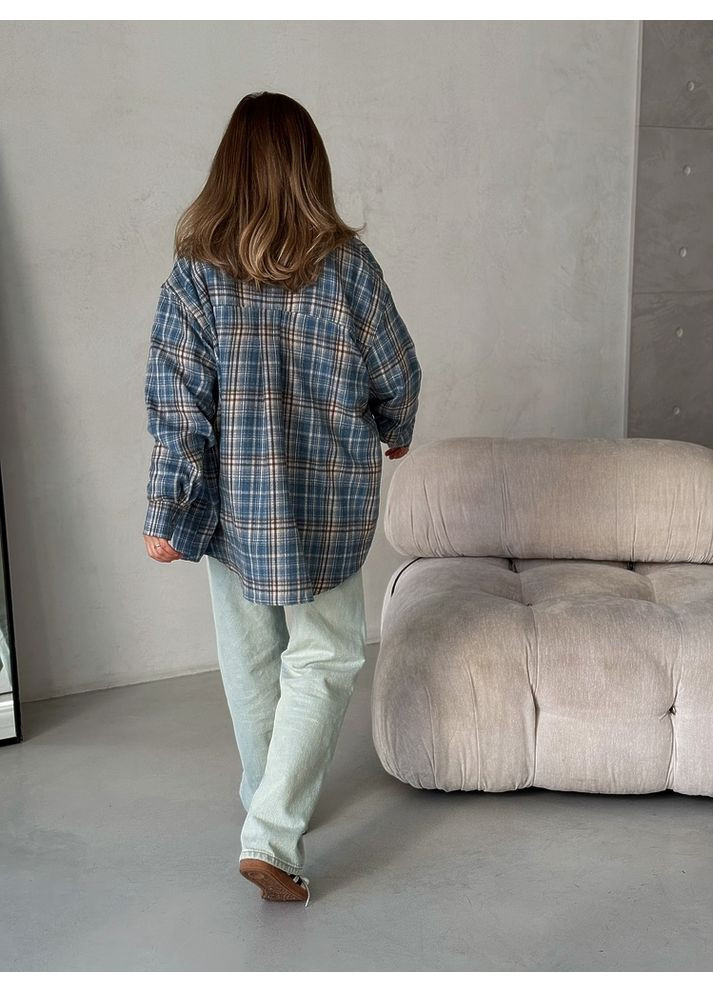 Голубой повседневный рубашка milirud