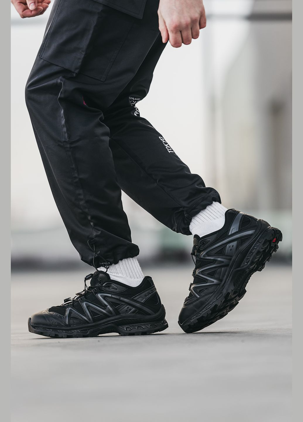 Чорні Осінні кросівки чоловічі salomon xt-quest black | саломон хт-квест чорні No Brand