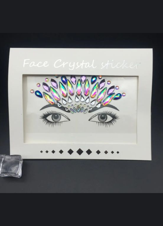 Наклейки камінці на обличчя блискучі one size різнобарвний Jannet маска (327827502)