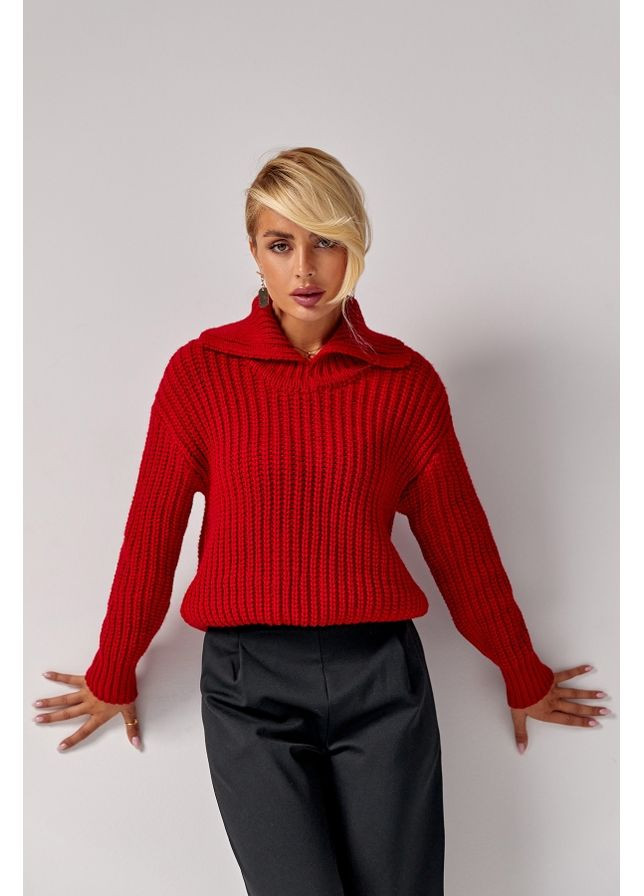 Червоний демісезонний светр 2782 Bellise