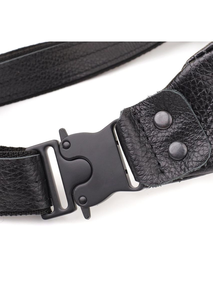 Сумка на пояс через плече шкіряна чоловіча Чорний 35564 Shvigel (334673986)