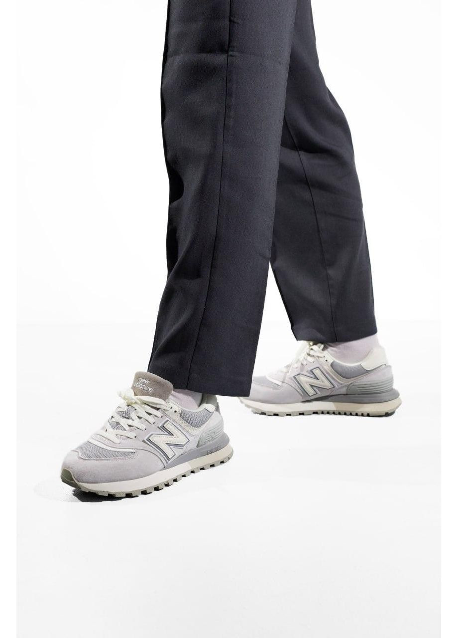 КРОССОВКИ ЖЕНСКИЕ NEW BALANCE 574 LEGACY GREY BEIGE LOGO НЬЮ БЕЛАНС 574 No Brand серые демисезоны (367170561)