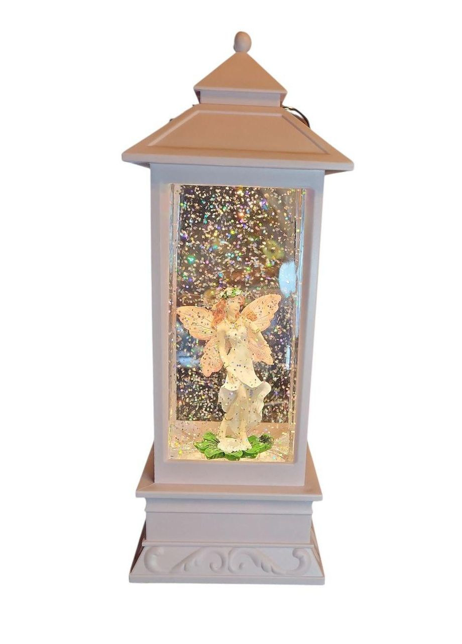 Светодиодный фонарь светильник-ночник розовый с ангелом и блестками No Brand (365754372)