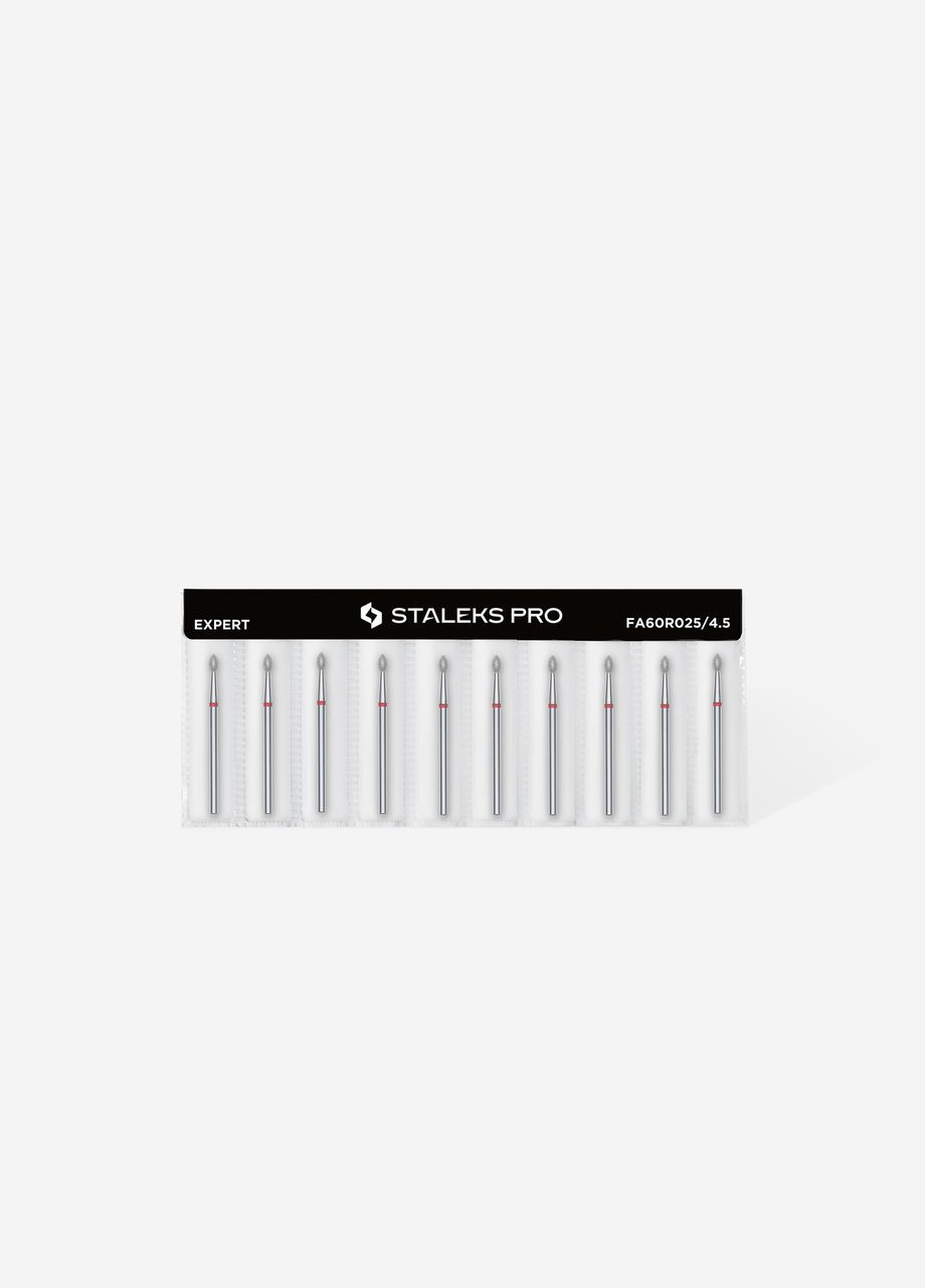 Фреза алмазна staleks pro почка гостра червона діаметр 2,5 мм / робоча частина 4,5 мм Stalex (306548003)