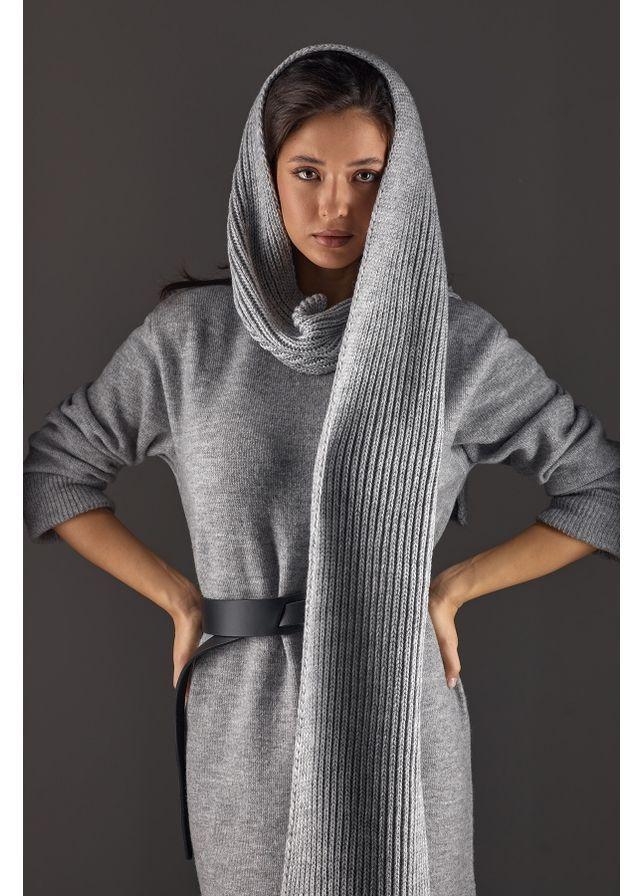 Сіра сукня 2792 тютюн Triko Bakh