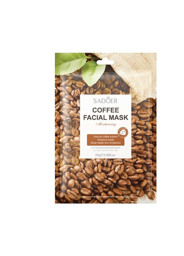 Тканинна маска Coffee facial mask, 25 г SADOER (289362356)