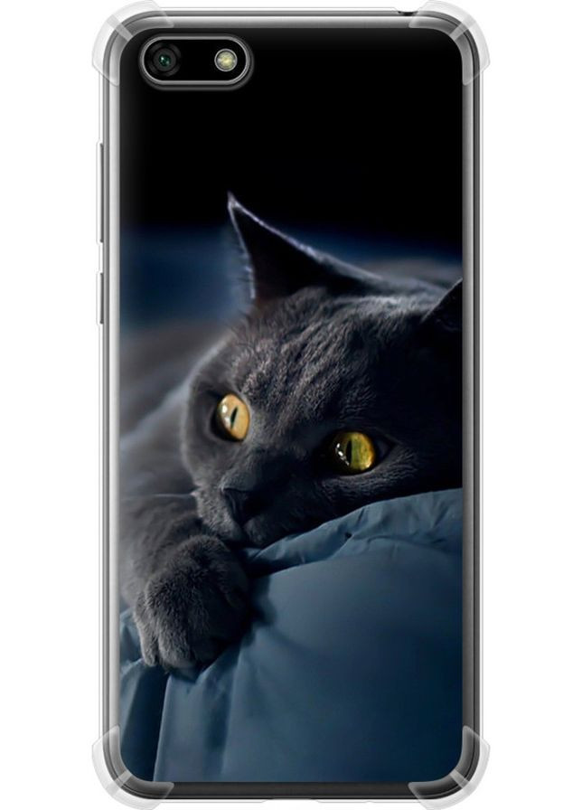Силикон с усиленными углами чехол 'Дымчатый кот' для Endorphone Huawei Honor 7A (265226144)